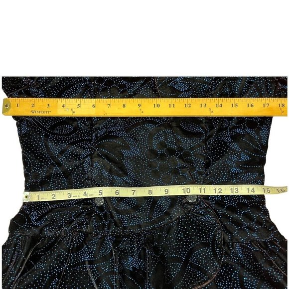 Vintage Scott McClintock Sportswear Blazer Jacket Velvet Blue Puff Sleeve Size 8 - Picture 7 of 10